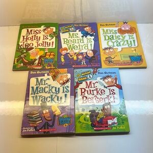 Lot of 5 My Weird Weirder‎ Weirdest School Children's Chapter Book by Dan Gutman